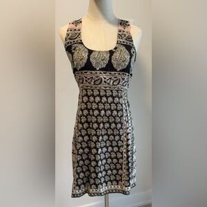 Black and‎ Green Paisley Women's Mini Dress
(Listing #37)